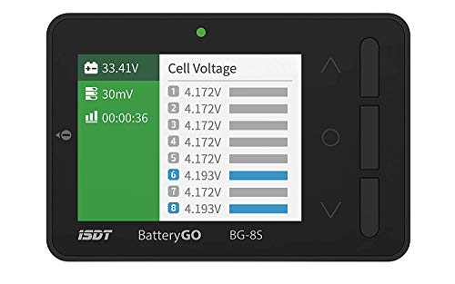 Product Cover ISDT BattGo BG-8S Battery Meter, LCD Display Digital Battery Capacity Checker Battery Balancer Battery Tester for LiPo/Life/Li-ion/NiMH/Nicd