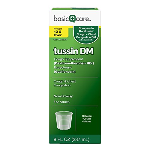Product Cover Basic Care Tussin DM, Cough Suppressant & Expectorant, 8 Fluid Ounces