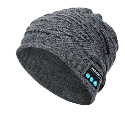 Product Cover Wireless Bluetooth Beanie,Unisex Outdoor Sport Knit Hat with Stereo Speakers & Microphone