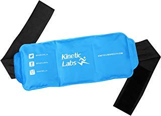 Product Cover Reusable Ice Pack for Injuries and Pain Relief by Kinetic Labs - Gel Hot & Cold Pack with Strap - Best Ice Pack for Back Knee Shoulder Hip Thigh Leg Neck Head Ankle Feet Fever Surgery