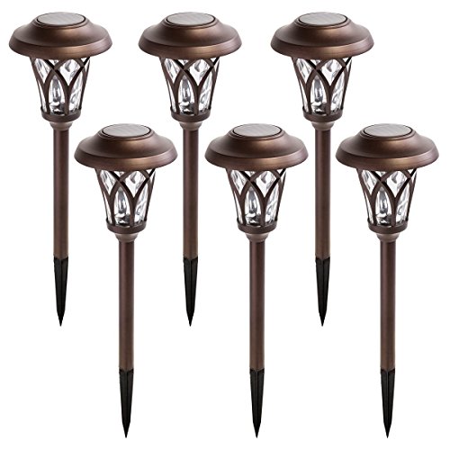 Product Cover GIGALUMI Solar Pathway Lights Outdoor, 6 Pcs Super Bright High Lumen Solar Powered LED Garden Lights for Lawn, Patio, Yard.