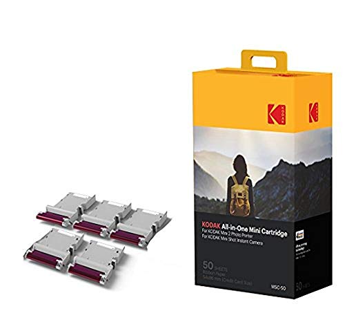 Product Cover Kodak Mini 2 Photo Printer Cartridge MC All-in-One Paper and Color Ink Cartridge Refill - Compatible with Mini Shot Camera, Mini 2 Printer (Not Original Mini) 50 Pack (Packaging may vary)