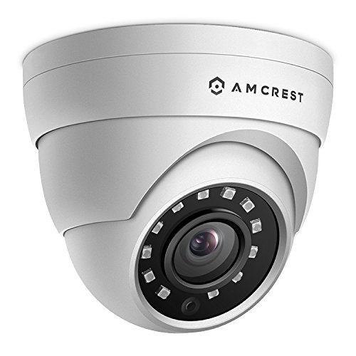 Product Cover Amcrest 4MP UltraHD POE Security Camera, Outdoor IP Camera Eyeball Dome - IP67 Weatherproof, 98ft Night Vision, 118° FOV, Remote Live Viewing, 4-Megapixel (2688 TVL), IP4M-1055E (White)