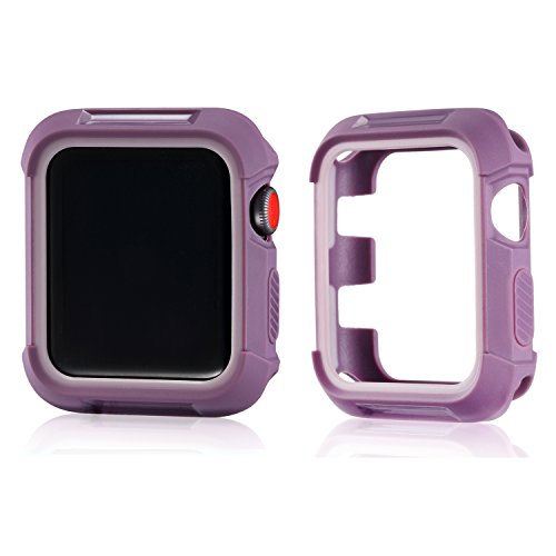 Product Cover MAIRUI Compatible Apple Watch Case 38mm Protector Rugged Bumper Cover for Apple Watch Series 3/2/1, iWatch Sport, Edition, Nike+ (Purple)