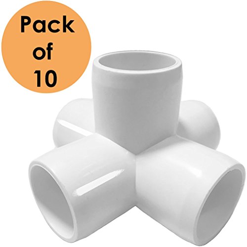 Product Cover SELLERS360 5way 3/4 inch Tee PVC Fitting Elbow - Build Heavy Duty PVC Furniture - PVC Elbow Fittings[Pack of 10]