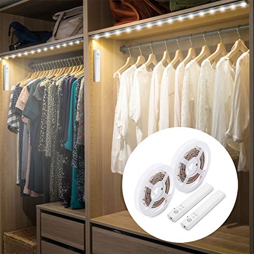 Product Cover Amagle LED Dual Mode Motion Night Light, Flexible LED Strip with Motion Sensor Closet Light for Bedroom Cabinet 4000K (Nature White,2 Pack)