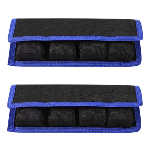 Product Cover Meking DSLR Camera Battery Holder/Pouch/Case/Bag (4 Pocket) for AA Battery, Canon LP-E6 LP-E8 LP-E10 LP-E12 Battery, Nikon EN-EL14 EN-EL15 Battery, Sony NP-FW50 NP-F550 NP-FM500H Battery( 2Pcs )