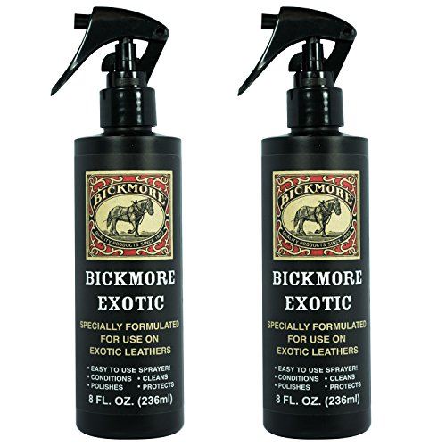 Product Cover Bickmore Exotic 8oz (2-Pack) - Specially Formulated Leather Spray Used to Clean Condition Polish and Protect Exotic Leathers & Reptile Skins