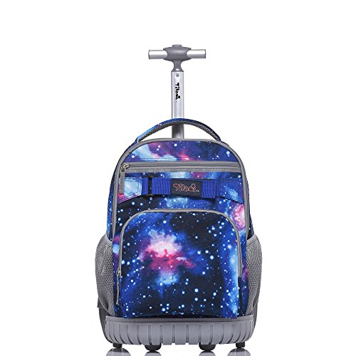 Product Cover Tilami Rolling Backpack 18 inch Boys and Girls Laptop Backpack, Galaxy