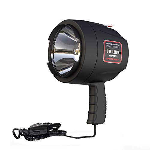 Product Cover GOODSMANN Tacticpro Powerful 1200 Lumen Bright Portable High Intensity Halogen Flood/Spotlight Offroad Automotive/Garage /Emergency/ Boating/Fishing/Hunting/Camping/Hiking/Patrolling 9924-0011-15