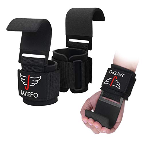 Product Cover Jayefo Power Weight Lifting Training Wrist Support Hook BAR Straps Fitness Bars