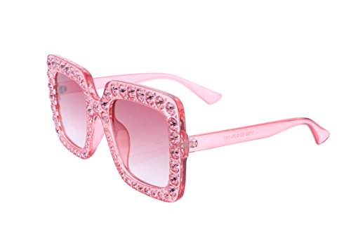 Product Cover FEISEDY Women Sparkling Crystal Sunglasses Oversized Square Thick Frame B2283