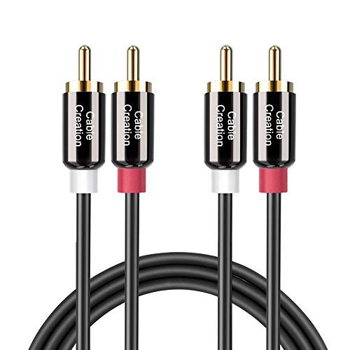Product Cover RCA Cable,Cable,CableCreation 16FT 2RCA Male to 2RCA Stereo Audio Cable Gold-Plated Compatible with Speaker, AMP,Turntable,Receiver,Home Theater, Subwoofer,Double Shielded,5M