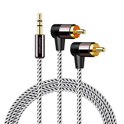 Product Cover RCA Cable,CableCreation 10FT 3.5mm Male to 2RCA Male Stereo Audio Y Cable,Dual Shielded 24K Gold-Plated RCA Headphone Adapter