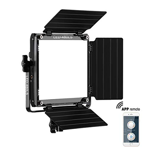 Product Cover GVM Led Bi-Color Video Lights with APP Function, Variable CCT 2300K-6800K and 10%-100% Brightness with Digital Display for Video Studio Shooting, CRI97+ TLCI97 Led Light Panel +Barndoor