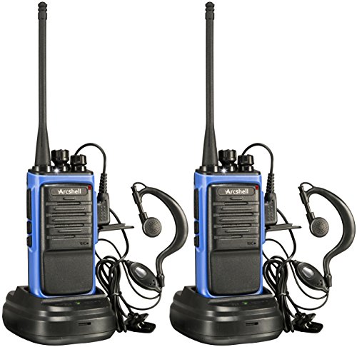 Product Cover Arcshell Rechargeable Long Range Two-Way Radios with Earpiece 2 Pack UHF 400-470Mhz Walkie Talkies Li-ion Battery and Charger Included