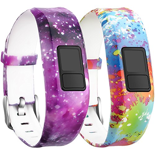 Product Cover SKYLET Compatible with Garmin Vivofit 3 Vivofit JR Bands, Silicone Bands Compatible with Garmin Vivofit 3 Vivofit JR JR2 Bracelet with Secure Watch Buckle Kids Women Men(No Tracker)