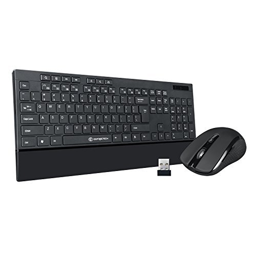 Product Cover GOFREETECH 2.4G Wireless Keyboard and Mouse Combo Full-Size Keyboard and Portable Mobile Optical Mice,Long Battery Life,Black