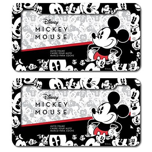 Product Cover Chroma Graphics Disney Mickey Mouse Expressions Emotions Plastic License Plate frame Universal (2)