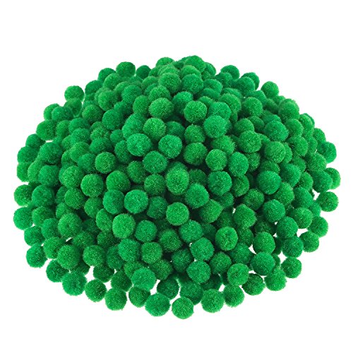 Product Cover Pompoms for Craft Making and Hobby Supplies, 500 Pieces, 1.2 cm/ 0.5 Inch (Green)