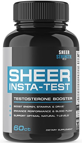 Product Cover Extra Strength Testosterone Booster for Men - Promotes Fat Loss & Lean Muscle Growth - Healthy Energy, Strength & Stamina Supplement - L Arginine & Tribulus - 60ct - Sheer Strength Labs