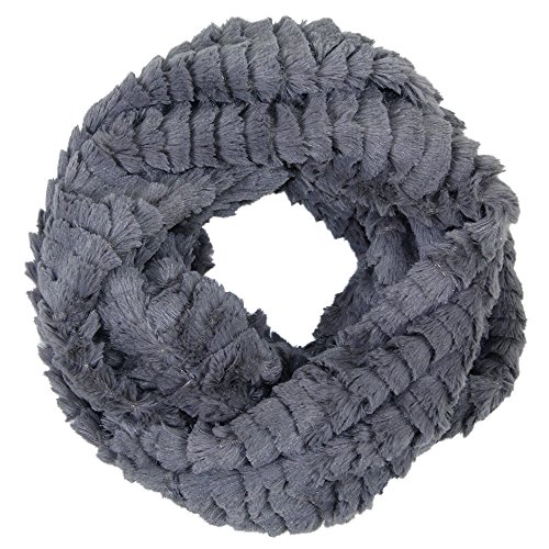 Product Cover Me Plus Women's Warm Winter Soft Faux Fur Loop Solid Color Infinity Neck Warmer Scarf