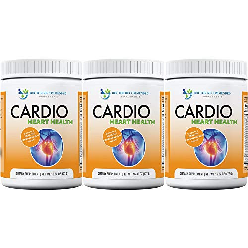 Product Cover Cardio Heart Health-L-Arginine Powder Supplement-5000mg plus 1000mg L-Citrulline-with Minerals, and Antioxidants Vitamin C & E-Total Cardiovascular System Health-Formulated by REAL DOCTORS (Pack of 3)