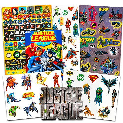Product Cover DC Comics Justice League Stickers Ultimate Set ~ Over 350 Stickers Featuring Batman, Wonder Woman, Superman, Flash and More (Justice League Party Favors)