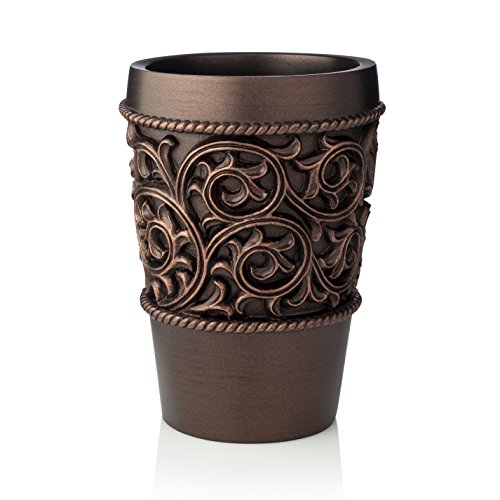 Product Cover EssentraHome Bronze Bathroom Tumbler Cup For Vanity Countertops, Also Great as Pencil/Pen Holder and Makeup Brush Holder