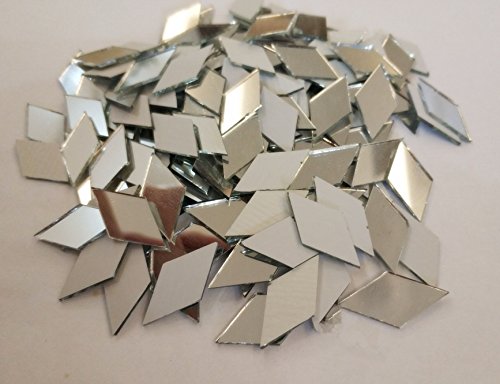 Product Cover Set Of 200pcs RUIXUAN Diamond Shape Mosaic Tiles Mirror Glass Home Decoration Crafts DIY Accessory (1/2x1inch)