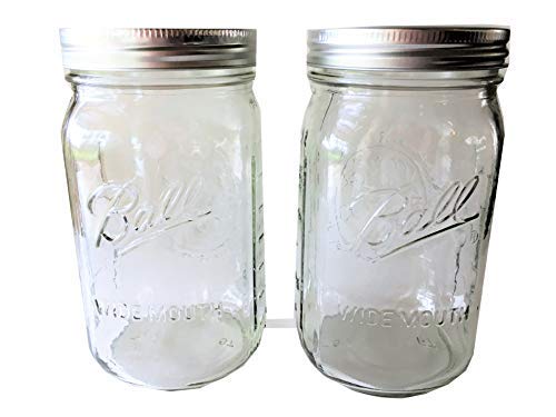 Product Cover Ball Mason Jar-32 oz. Clear Glass Ball Wide Mouth-Set of 2