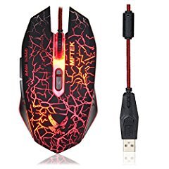 Product Cover MFTEK Tag 1 2000 dpi LED Backlit Wired Gaming Mouse with Unbreakable ABS Body (Black)