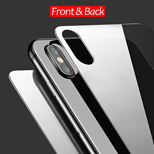 Product Cover JingooBon Front and Back Screen Protector Compatible with iPhone Xs / iPhone X, Tempered Glass [3D Touch] Front and Rear Anti-Fingerprint/Scratch Compatible with iPhoneXs / iPhoneX (5.8 inch)