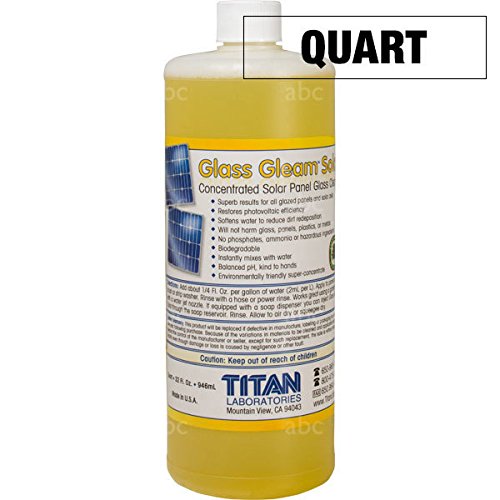 Product Cover Glass Gleam Solar - Solar Panel Cleaner - Highly Concentrated - 1 Gallon Makes 500 Gallons of RTU Product (1 Quart)