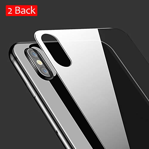 Product Cover JingooBon Back Screen Protector Compatible with iPhone Xs / iPhone X [2-Pack], Rear Tempered Glass [3D Touch] Temper Glass Film Anti-Fingerprint/Scratch Compatible with iPhoneXs / iPhoneX (5.8 inch)
