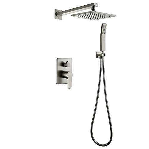 Product Cover All Metal Brushed Nickel Shower Faucet Strong Large Flow Of The Water