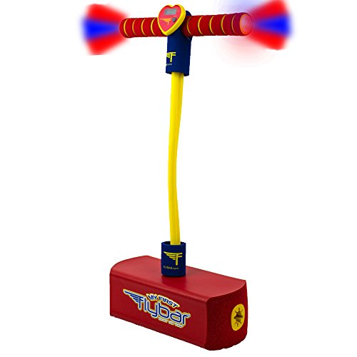Product Cover Flybar My First Foam Pogo Jumper With Flashing LED Lights & Pogo Counter Safe Pogo Hopper For Kids Ages 3 & Up (Red LED)