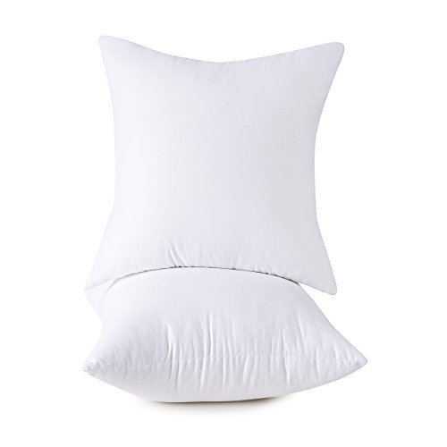 Product Cover Set of 2, 100% Cotton Down Alternative Decorative Throw Pillow Insert, Square, 26x26 inch