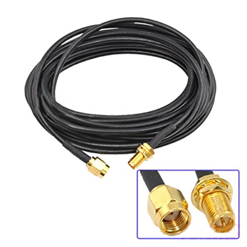 Product Cover StyleZ 3M 10FT Black RP-SMA Coaxial Extension Cable for WiFi LAN WAN Router Antenna