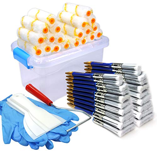 Product Cover 50 Piece Painters Multi use,Home Tool kit,Mini Paint Roller Covers,Paint Roller,Paint Brush,Paint Roller Frame,Home Repair Tools,Tools,Tool kit,Tool case,Home Tool kit,Tool Storage,Tool Box