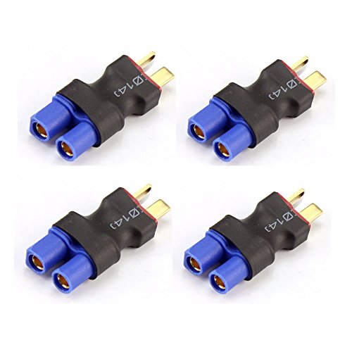 Product Cover Yowoo 4 Pcs Deans Style T Male Plug to EC3 Female Connector Plug Adapter for RC Lipo Battery