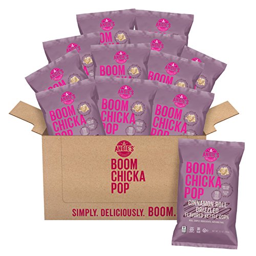 Product Cover Angie's BOOMCHICKAPOP Cinnamon Roll Drizzled Flavored Kettle Corn, 5.5 oz. (Pack of 12)