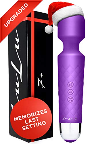 Product Cover LuLu 7+ Upgraded Personal Wand Massager with Memory - Premium with 5 Speeds 20 Patterns - Cordless Powerful and Handheld - USB Rechargeable for Back and Neck Relief - Purple