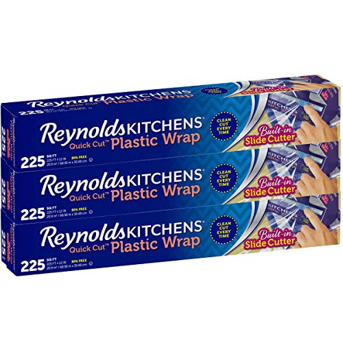 Product Cover Reynolds Kitchens Quick Cut Plastic Wrap, 225 Square Feet, Pack of 3