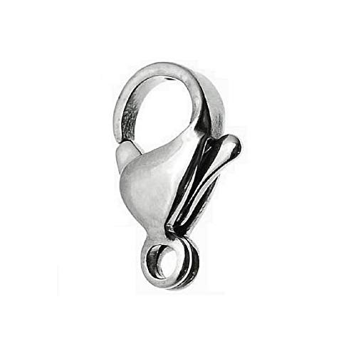Product Cover 40pcs Grade A 304 Stainless Steel Lobster Clasps Claw Clasps for Bracelet Necklace Jewelry Making Findings M55- (9x15mm)