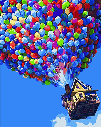 Product Cover Komking Paint by Numbers for Adults, DIY Painting Paint by Numbers Kits on Canvas, Colorful Balloon 16x20inch