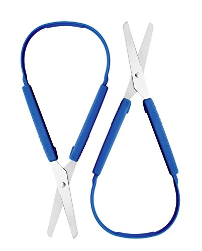 Product Cover Dexterity Aid Loop Scissors 2-Pack - 8 Inches (Dark Blue) With Options
