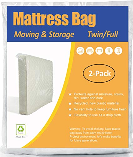 Product Cover ComfortHome 2 Pack Mattress Bag for Moving and Storage, Twin/Full Size