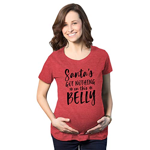 Product Cover Maternity Santas Got Nothing On This Belly Pregnancy Tshirt Funny Christmas Bump Tee