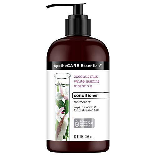 Product Cover ApotheCARE Essentials The Mender Damaged Hair Repair Conditioner, Coconut Milk, White Jasmine, Vitamin E, 12 oz